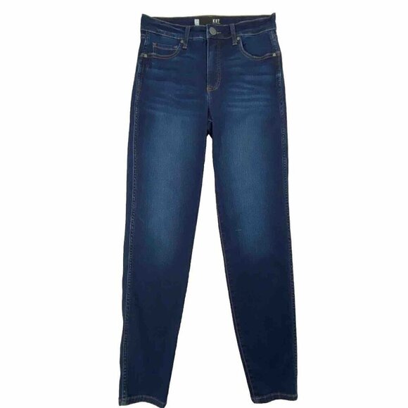 KUT From The Kloth Womens size 4 Boyfriend Blue Jeans Straight Leg Distressed - Picture 1 of 10
